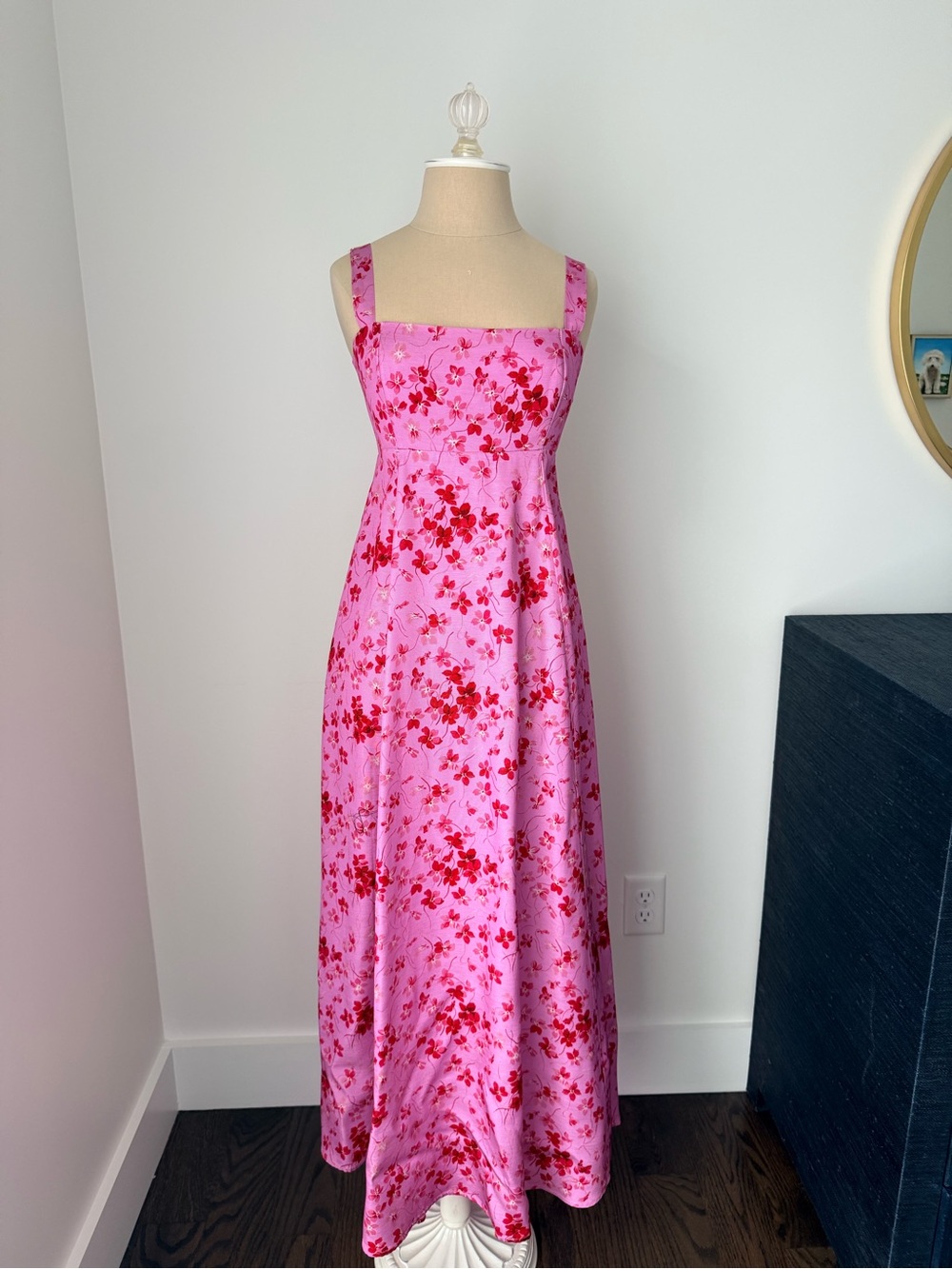 Hill House Rowena Sweet Pea Pink Print Dress